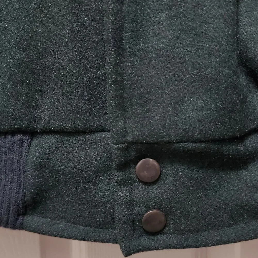 Vintage Englands Ribblesdale Park Polo Team Green Letterman Jacket Men's 2X Rare